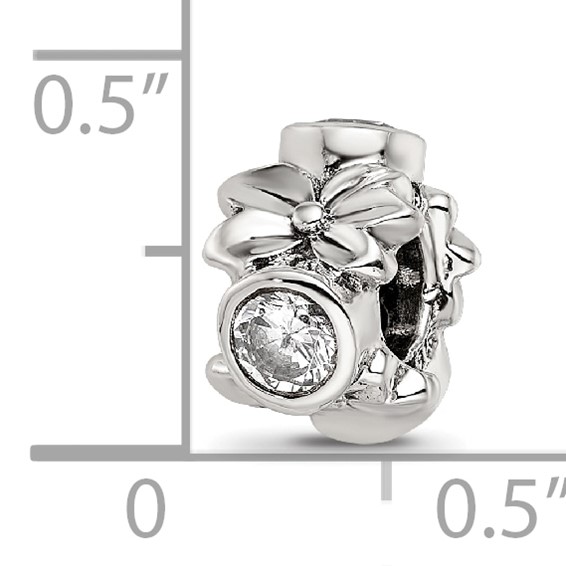 Sterling Silver Reflections CZ Bead