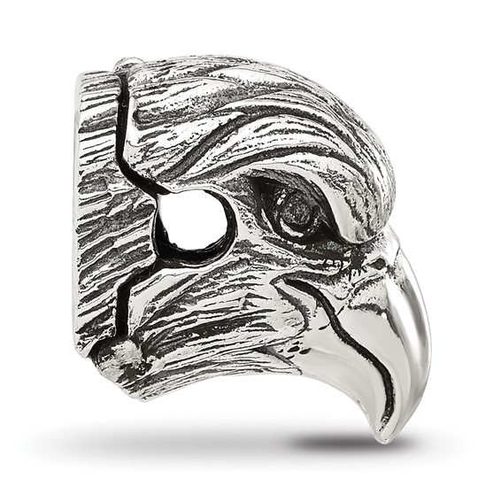 Sterling Silver Reflections Antiqued Eagle Hinged Bead