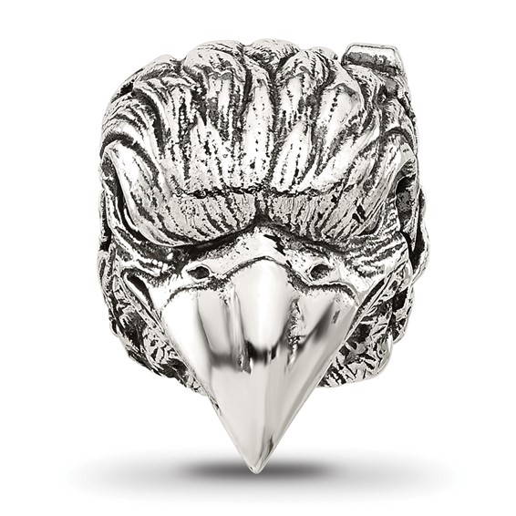 Sterling Silver Reflections Antiqued Eagle Hinged Bead