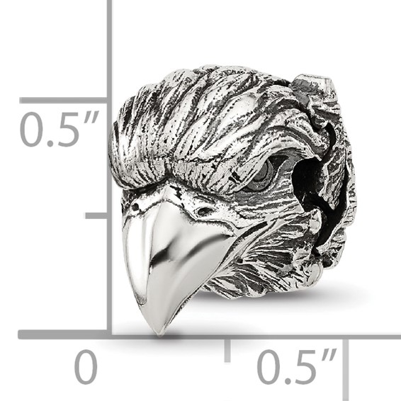 Sterling Silver Reflections Antiqued Eagle Hinged Bead
