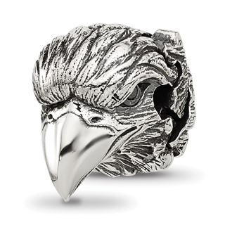 Sterling Silver Reflections Antiqued Eagle Hinged Bead