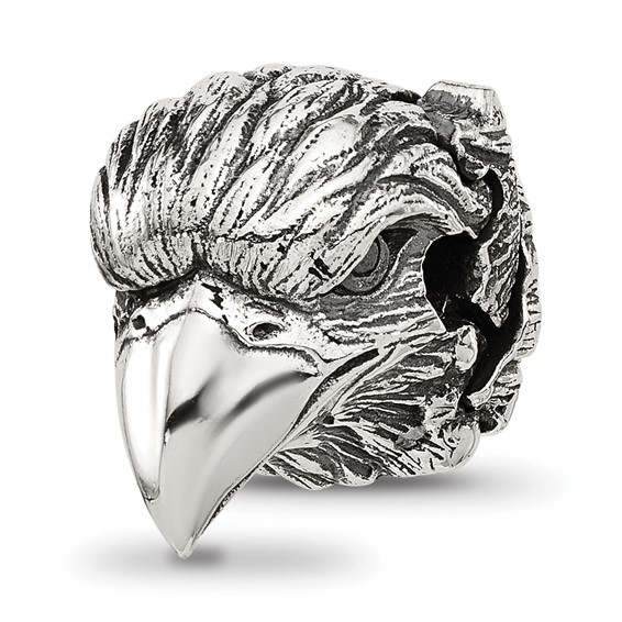 Sterling Silver Reflections Antiqued Eagle Hinged Bead