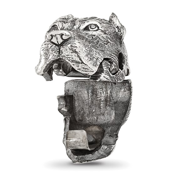 Sterling Silver Reflections Antiqued Pitbull Hinged Bead