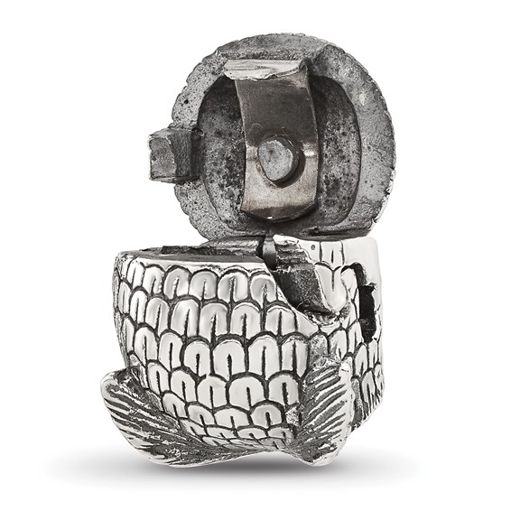 Sterling Silver Reflections Antiqued Owl Hinged Bead