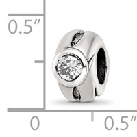 Sterling Silver Reflections CZ Bead view 5