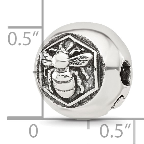 Sterling Silver Reflections Round Bee Hinged Bead