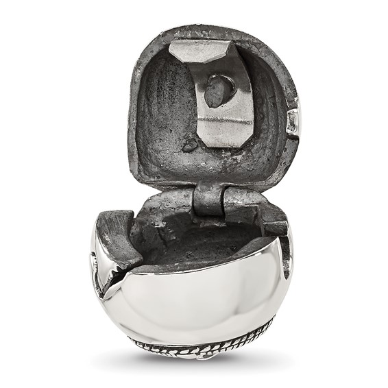 Sterling Silver Reflections Round Star Compass Hinged Bead