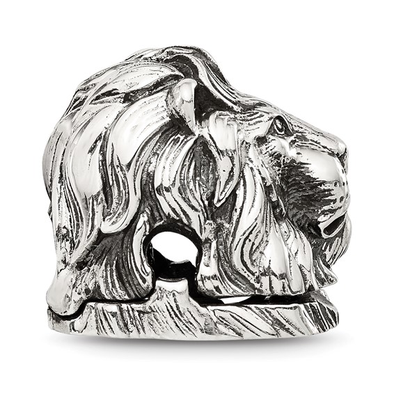 Sterling Silver Reflections Lion Hinged Bead