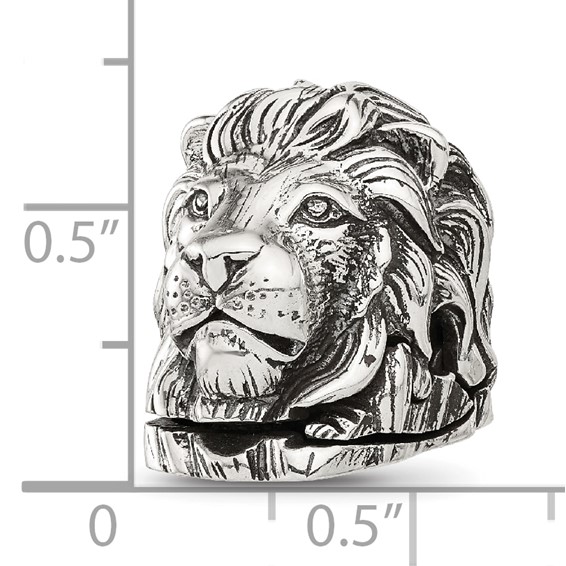 Sterling Silver Reflections Lion Hinged Bead