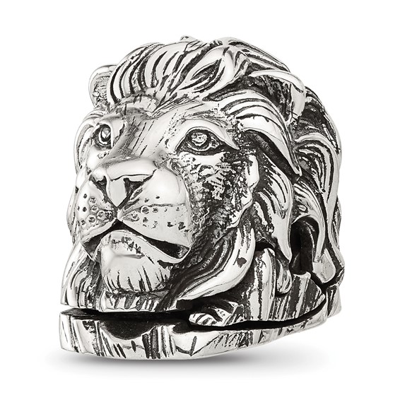 Sterling Silver Reflections Lion Hinged Bead