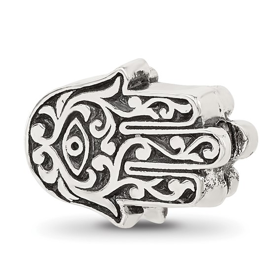 Sterling Silver Reflections Hamsa Hinged Bead