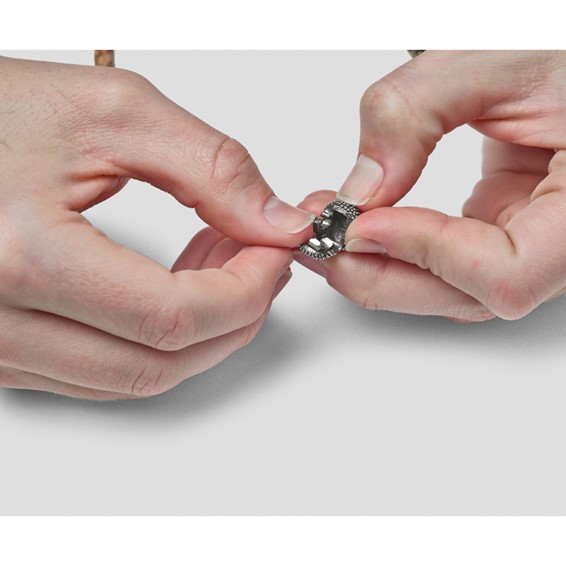 Sterling Silver Reflections Buddha Head Hinged Bead