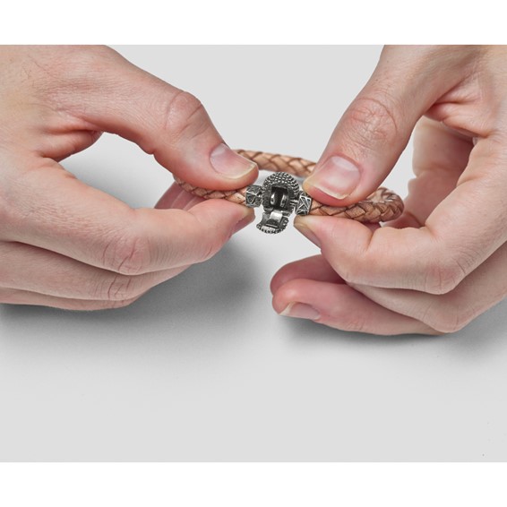 Sterling Silver Reflections Buddha Head Hinged Bead