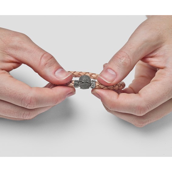 Sterling Silver Reflections Buddha Head Hinged Bead