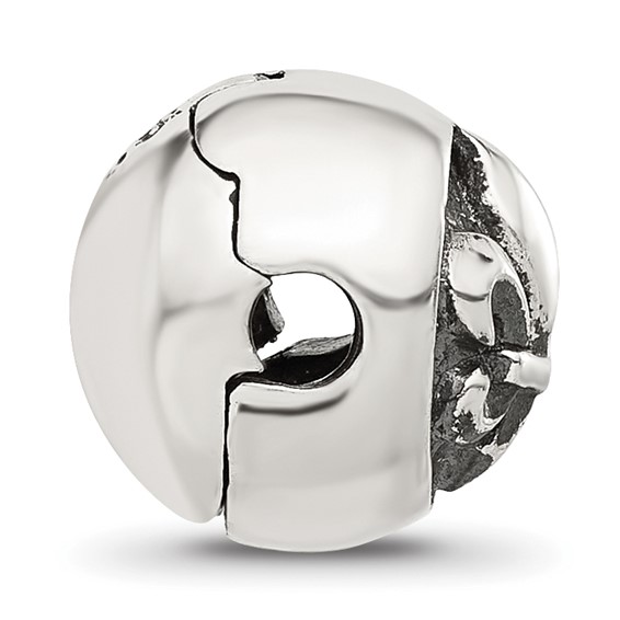 Sterling Silver Reflections Fleur-de-lis Hinged Bead