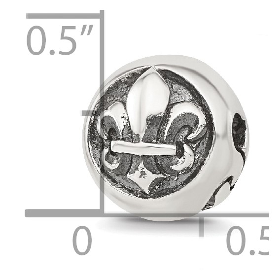 Sterling Silver Reflections Fleur-de-lis Hinged Bead