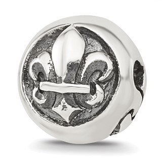 Sterling Silver Reflections Fleur-de-lis Hinged Bead