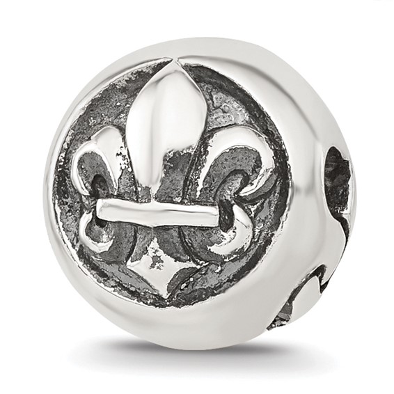 Sterling Silver Reflections Fleur-de-lis Hinged Bead
