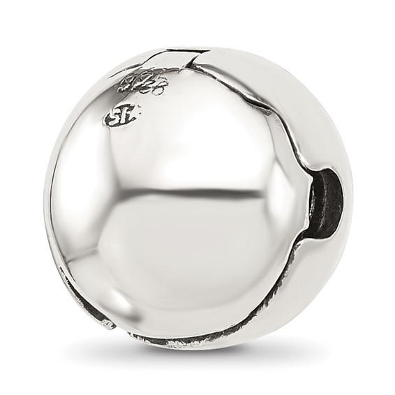 Sterling Silver Reflections Enameled Yin Yang Hinged Bead