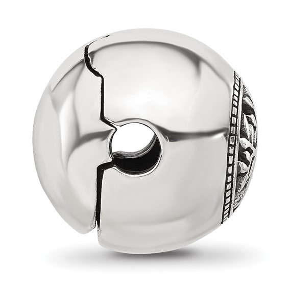 Sterling Silver Reflections Polished Circle Tree of Life Hinged Bead