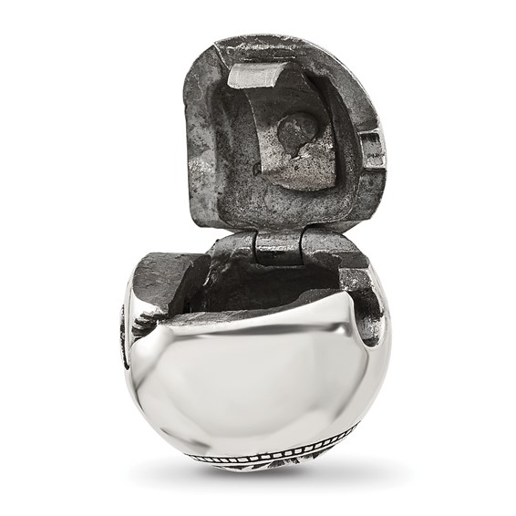 Sterling Silver Reflections Polished Circle Tree of Life Hinged Bead