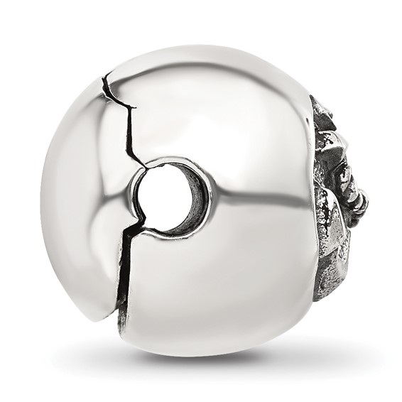 Sterling Silver Reflections Polished Circle Anchor Hinged Bead