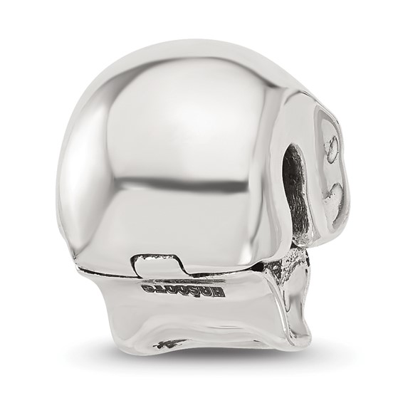 Sterling Silver Reflections Antiqued Skull Hinged Bead