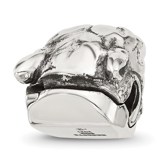 Sterling Silver Reflections Antiqued Panther Head Hinged Bead
