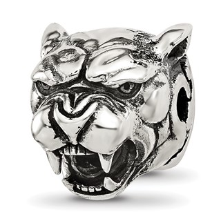 Sterling Silver Reflections Antiqued Panther Head Hinged Bead