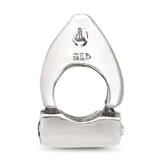 Sterling Silver Reflections Crystal Sailboat Bead