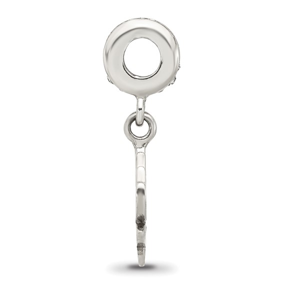 Sterling Silver Reflections Crystal Lotus Flower Dangle Bead