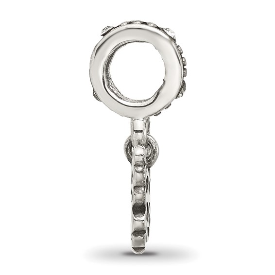 Sterling Silver Reflections Crystal Butterfly Dangle Bead