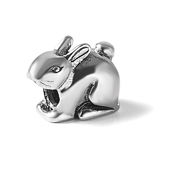 Sterling Silver Reflections Antiqued Rabbit Bead