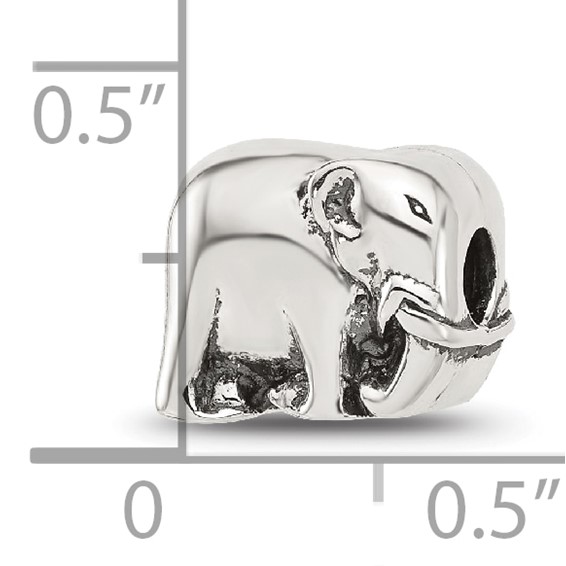 Sterling Silver Reflections Elephant Clip Bead