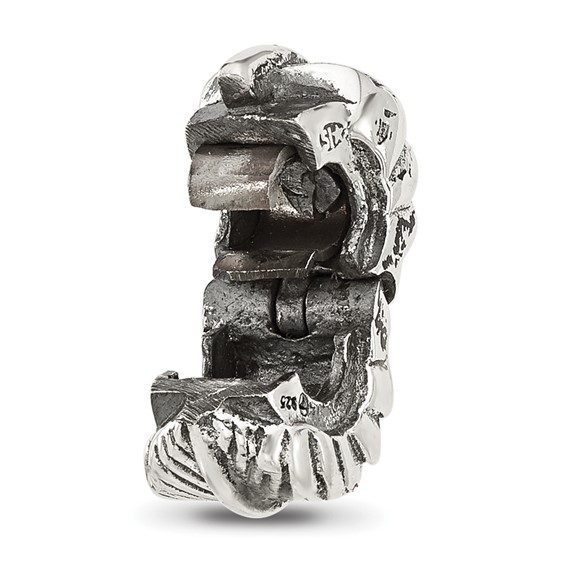 Sterling Silver Reflections Antiqued Leaf Clip Bead