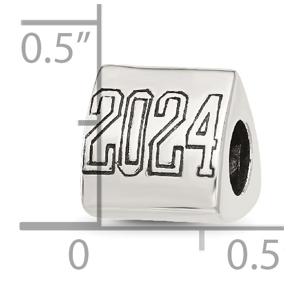 Sterling Silver Reflections Grad 2024 Cap Trilogy Bead