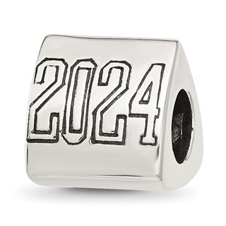 Sterling Silver Reflections Grad 2024 Cap Trilogy Bead