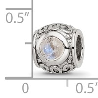 Sterling Silver Reflections Moonstone Bead view 4