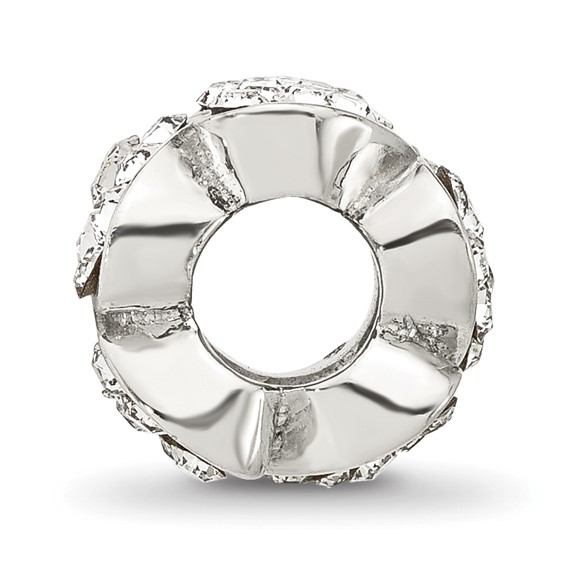 Sterling Silver Reflections Clear Crystal Hearts Bead