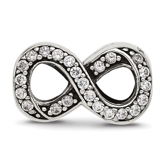 Sterling Silver Reflections CZ Infinity Bead