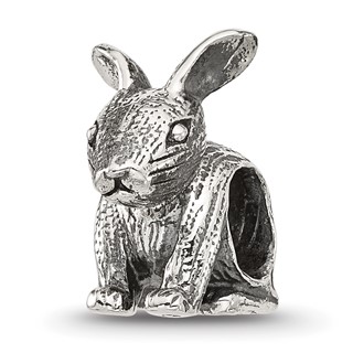 Sterling Silver Reflections Antiqued Bunny Bead