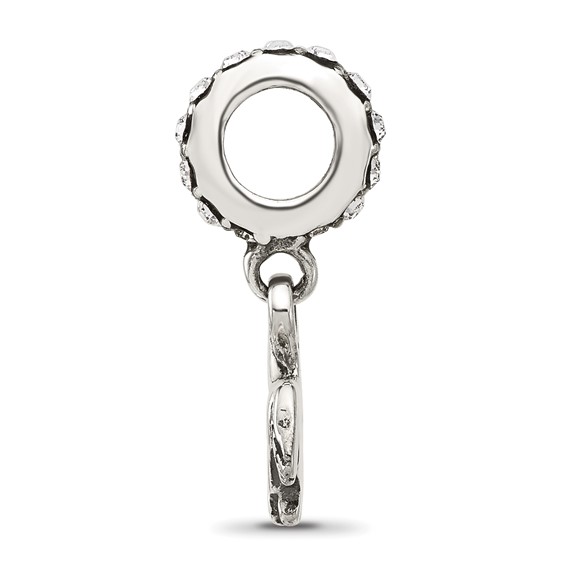 Sterling Silver Reflections Crystal Horse Dangle Bead