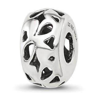 Sterling Silver Reflections Design Spacer  Bead