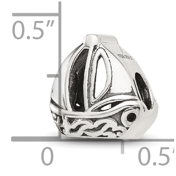 Sterling Silver Reflections Sailboat Bead