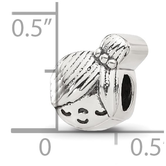 Sterling Silver Reflections Little Girl Head Bead