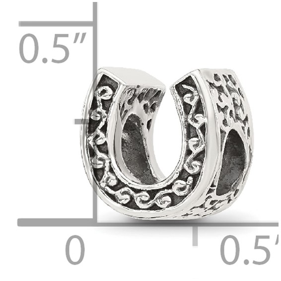 Sterling Silver Reflections Horseshoe Bead