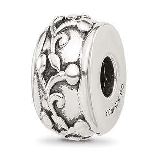 Sterling Silver Reflections Scroll Design Spacer  Bead