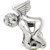 Sterling Silver Reflections August CZ Antiqued Bead view 4