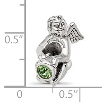 Sterling Silver Reflections August CZ Antiqued Bead view 5