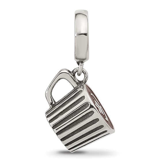 Sterling Silver Reflections Heart Cappuccino Bead